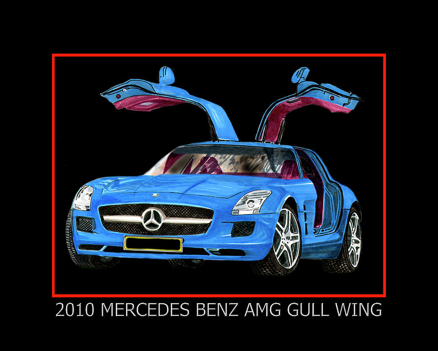 2010 Mercedes Benz S L S A MG Painting by Jack Pumphrey