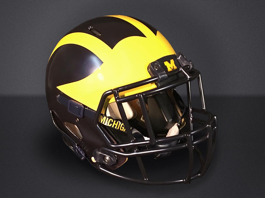 Football Photograph - 2010s Wolverine Helmet by Michigan Helmet