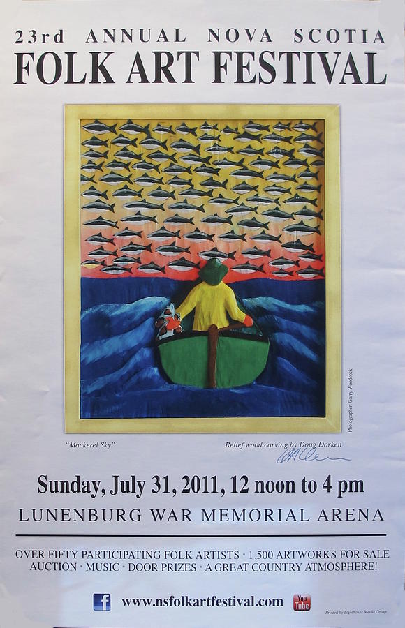 2011 Nova Scotia Folk Art Festival Poster - Douglas Dorken Painting by ...