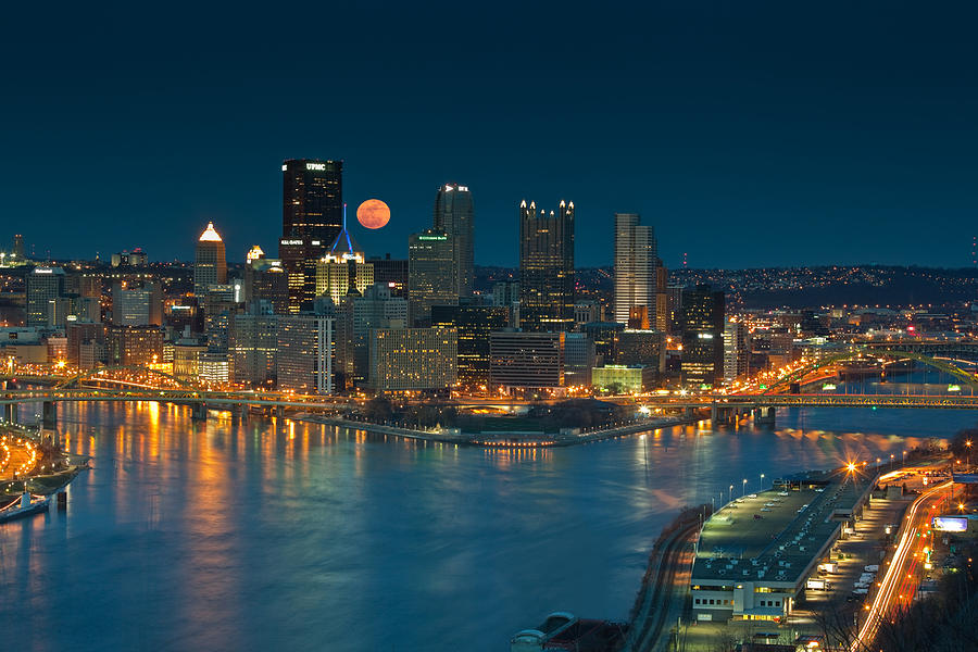2011 Supermoon Over Pittsburgh Photograph