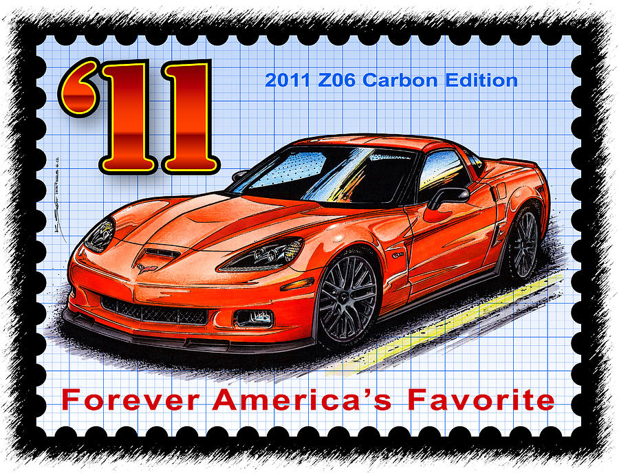 2011 Z06 Carbon Edition Corvette Digital Art by K Scott Teeters