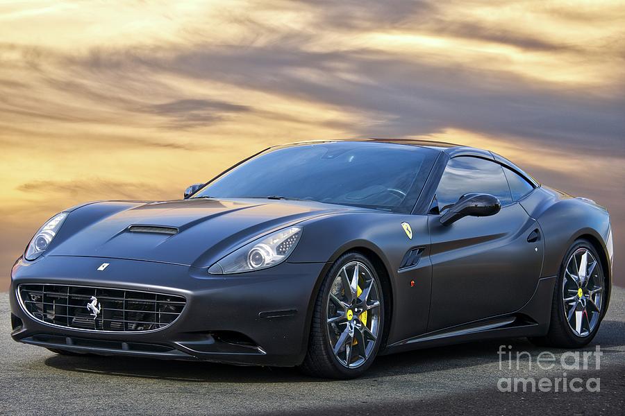 2012 Ferrari California Satin Black Photograph by Dave Koontz