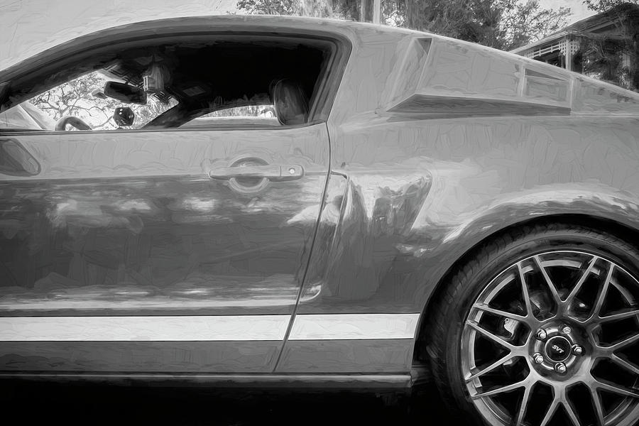 2012 Ford Mustang GT 500 SVT BW  Photograph by Rich Franco