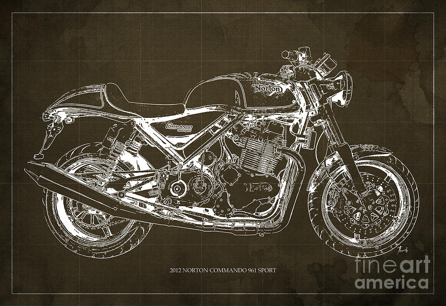 2012 Norton Commando 961 Sport Blueprint, Classic Motorcycle, Brown ...