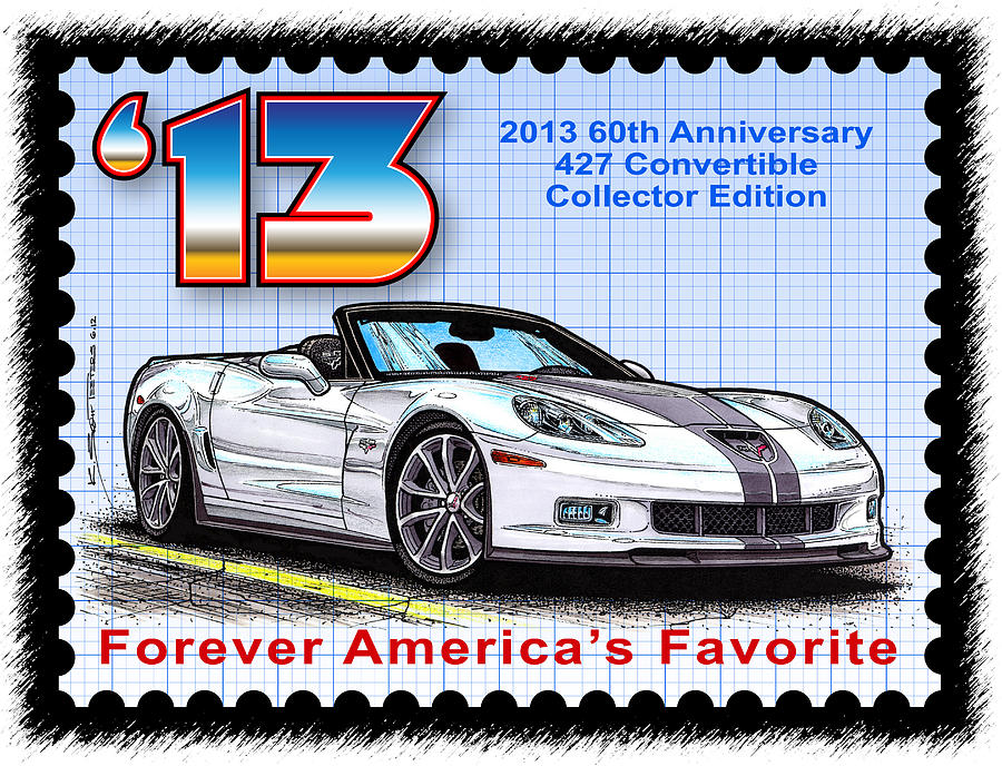 2013 60th Anniversary 427 Convertible Corvette Digital Art by K Scott Teeters