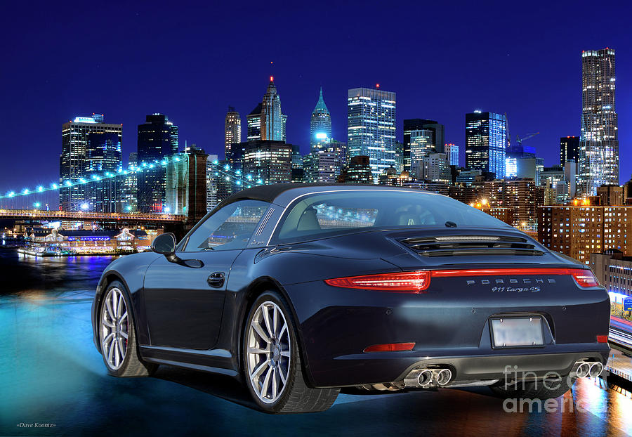 2014 Porsche 911 Targa 4S Bright Lights Big City Photograph by Dave Koontz