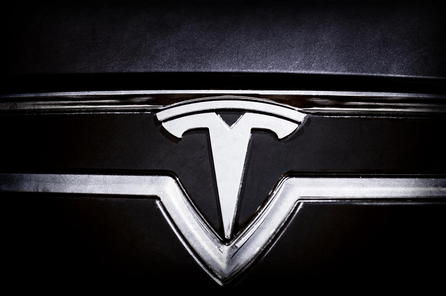 2013 Tesla Model S Emblem -0122ac1 Photograph by Jill Reger