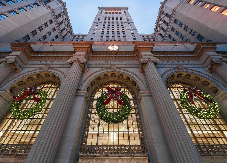 Landscape Photograph - 2014 Christmas Terminal Tower by Frank  Cramer