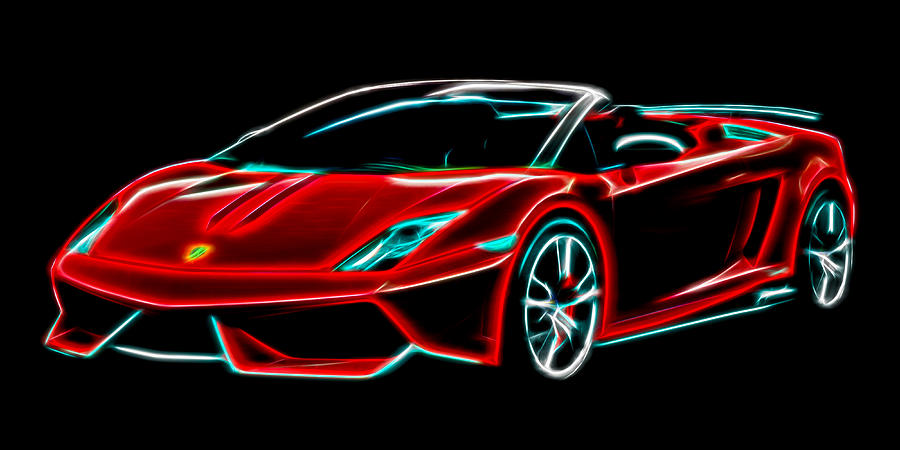 2014 Lamborghini Gallardo Digital Art by Aaron Berg