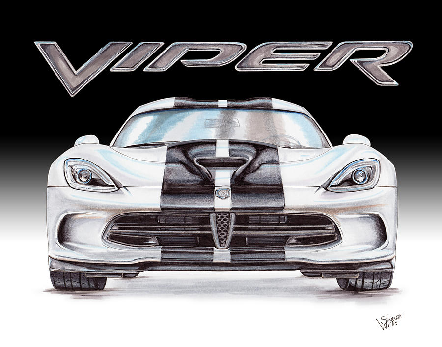 2015 Dodge Viper Drawing by Shannon Watts Pixels