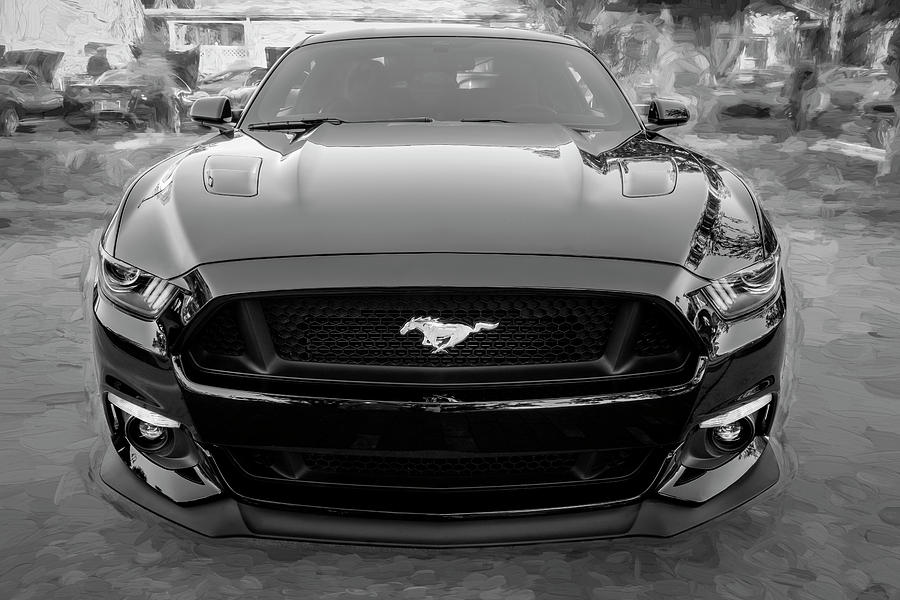 2015 Ford Mustang GT BW Photograph by Rich Franco