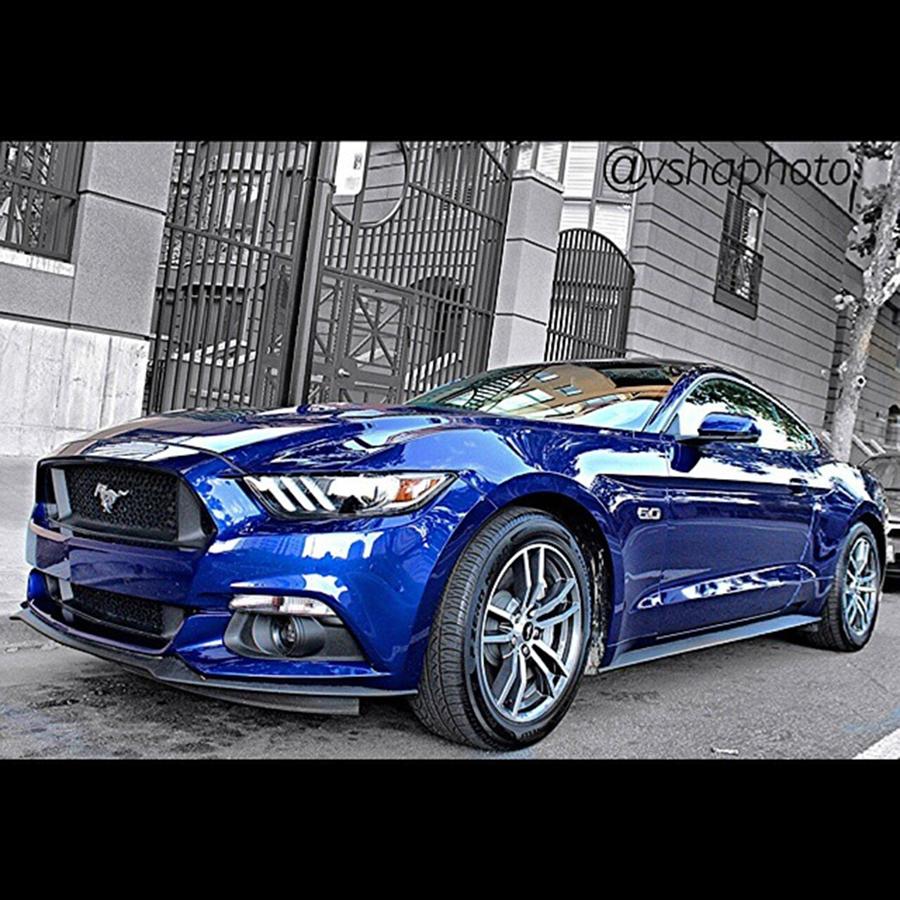 Car Photograph - 2015 #ford Mustang Gt
5.0l V8 Engine by Vadim Shamilov