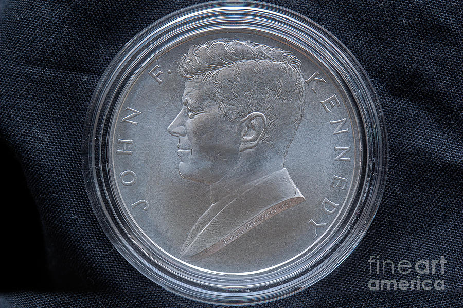 John F Kennedy Photograph - 2015 Silver Presidential Medal  JFK by Randy Steele