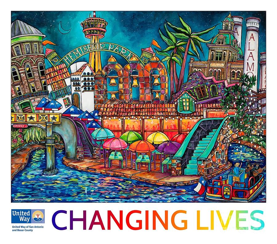 United Way Painting - 2015 United Way Campaign Poster by Patti Schermerhorn
