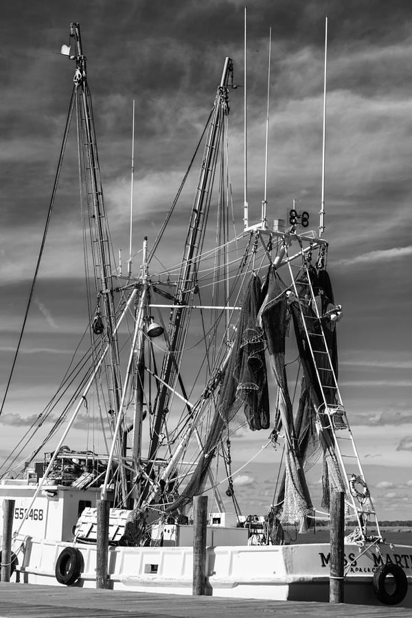 201503140-084K Fishing boat rigging BW 2x3 Photograph by Alan Tonnesen