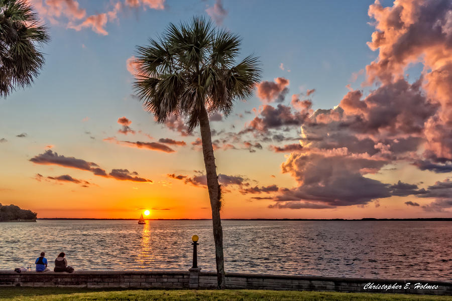 Nature Photograph - Sunset Over Lake Eustis #1 by Christopher Holmes