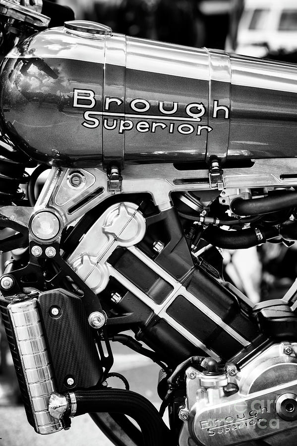 2016 Brough Superior SS100 Monochrome Photograph by Tim Gainey