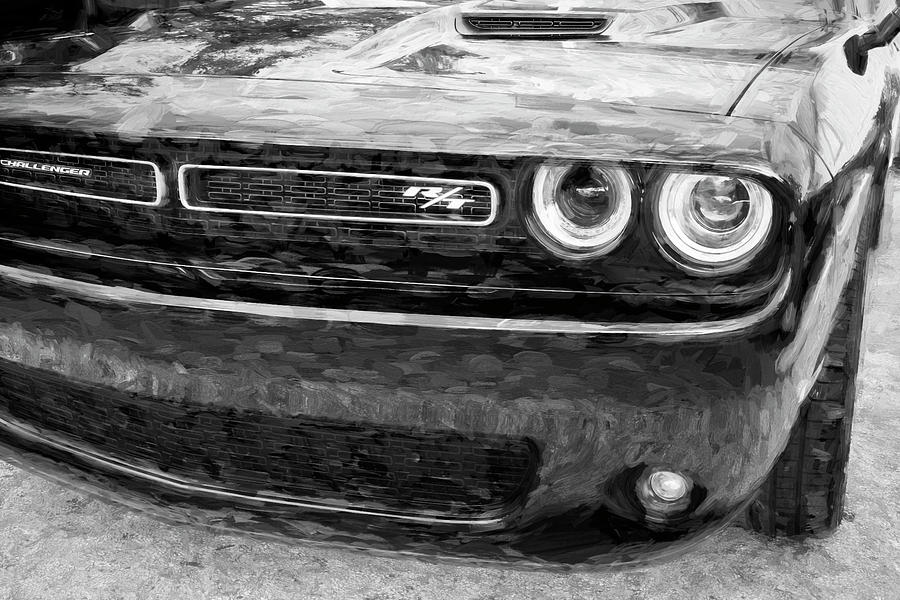 2016 Dodge Challenger R/T BW Photograph by Rich Franco