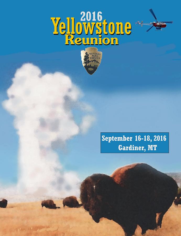 2016 Yellowstone NPS Reunion Digital Art by Les Herman