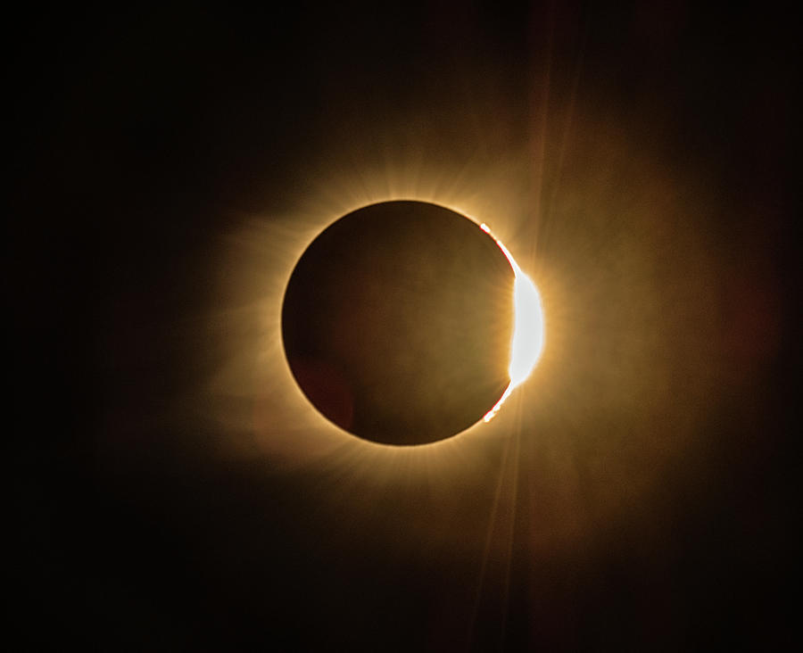 Totality Photograph - 2017 Eclipse - Totality Ends by Emil Davidzuk