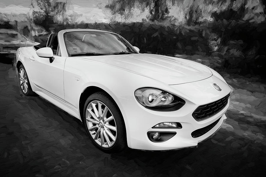 2017 Fiat 124 Spider c143 BW Photograph by Rich Franco