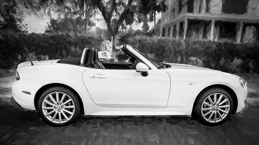 2017 Fiat 124 Spider c145 BW Photograph by Rich Franco