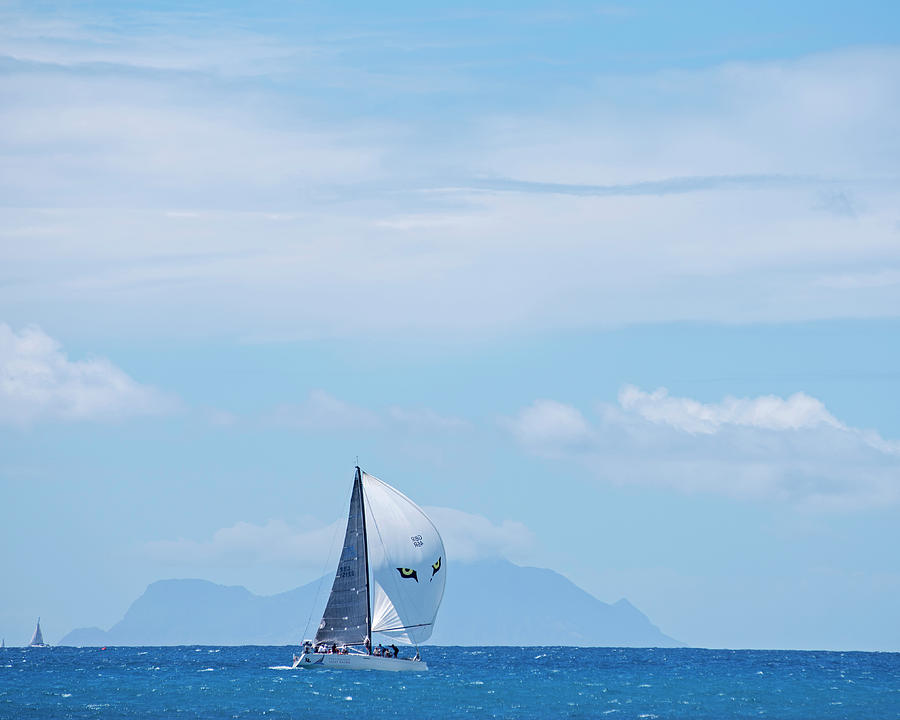 2017 Heineken Regatta Sailing Past Saba Saint Martin Sint Maarten Eyes Photograph by Toby McGuire