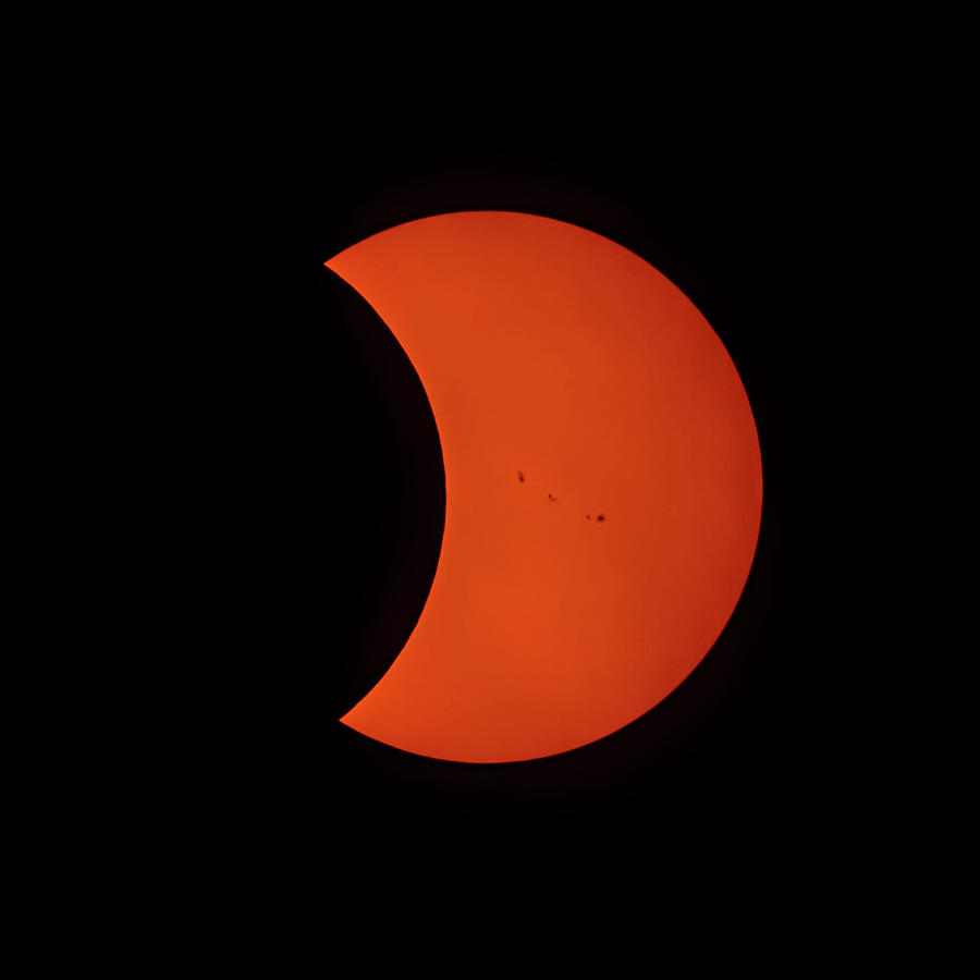 2017 Partial Solar Eclipse From New Jersey At 329 Photograph