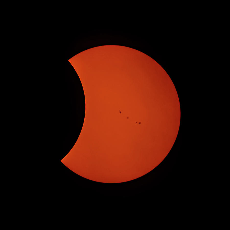 2017 Partial Solar Eclipse From New Jersey At 338 Photograph