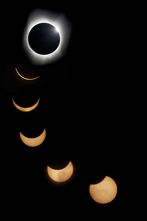 2017 Solar Eclipse Composite Photograph by Rob Travis