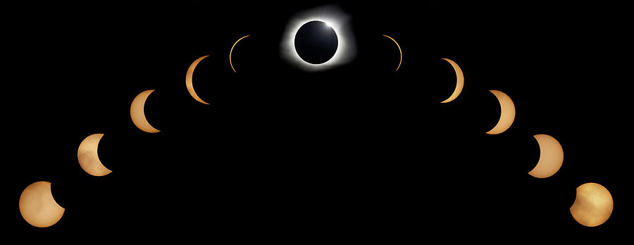 2017 Solar Eclipse Composite2 Photograph by Rob Travis