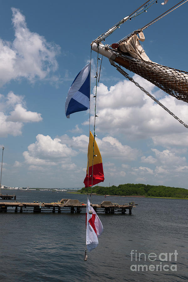 2017 Tall Ship Flags Photograph by Dale Powell