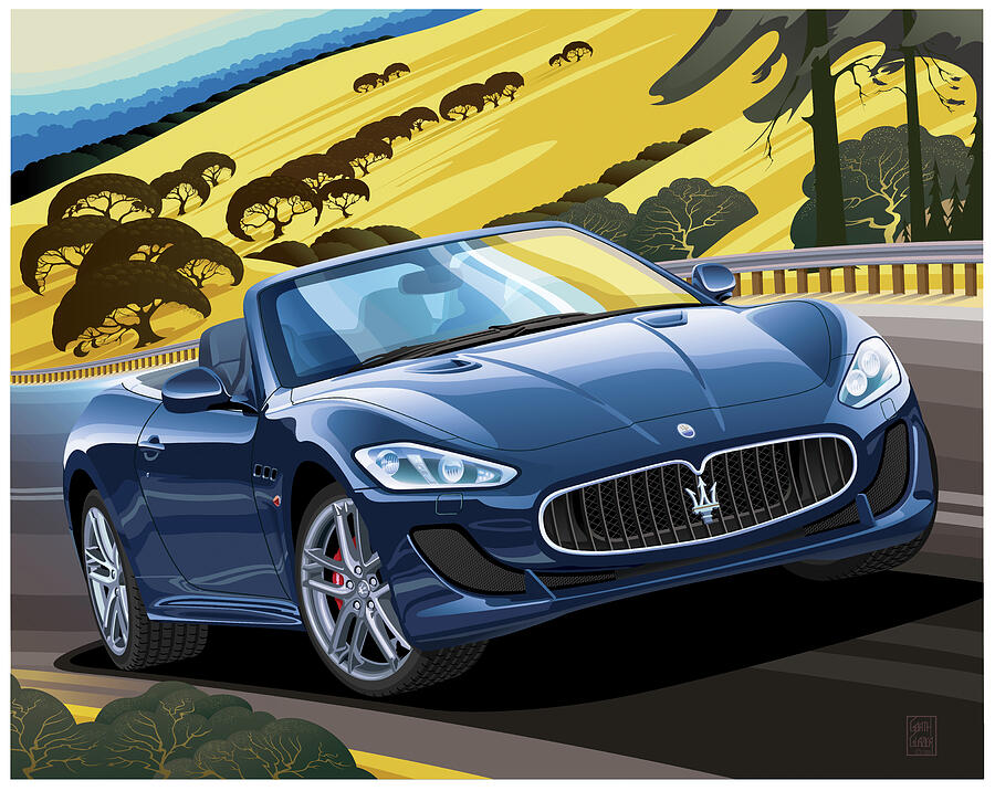2018 Maserati Granturismo Convertible Digital Art