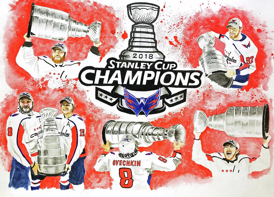 18 Stanley Cup Champions Painting By Katrina Rainey