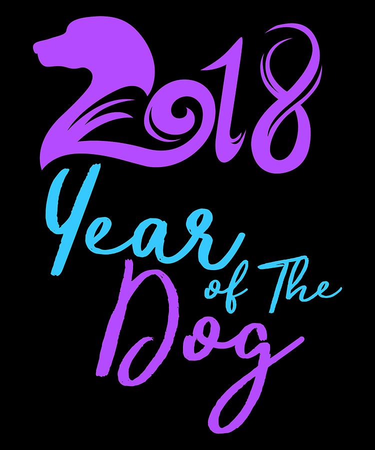 Dog Digital Art - 2018 Year Of The Dog20181 by Lin Watchorn