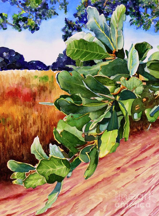 #203 Blue Oak Leaves 2 #203 Painting by William Lum