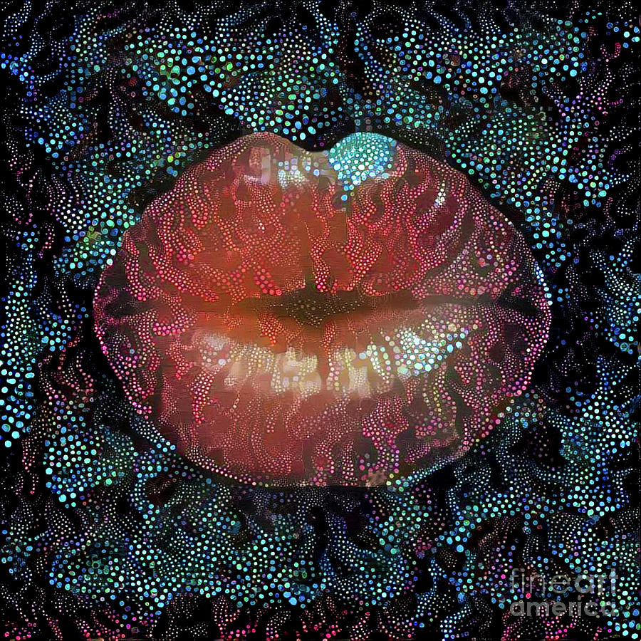 Kissing Lips #203 Digital Art by Amy Cicconi