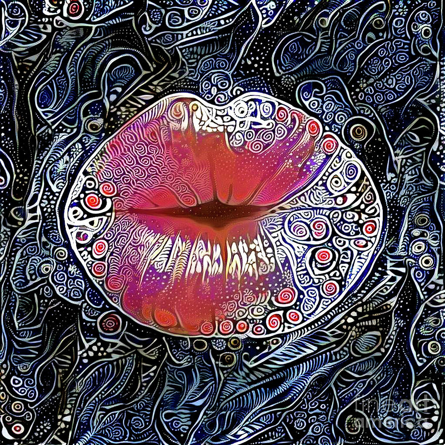 Kissing Lips #205 Digital Art by Amy Cicconi