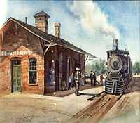 Train Painting - 20th Century Commute by Ed Slack Train Painting - 20th Century Commute by Ed Slack