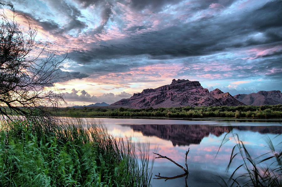 $300 - 20x30 canvas -  Red Mountain Sunset 090313-0233-2 Photograph by Tam Ryan