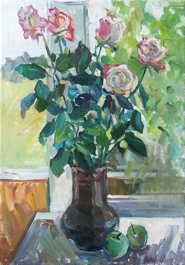 Rose Painting - 21 July by Juliya Zhukova