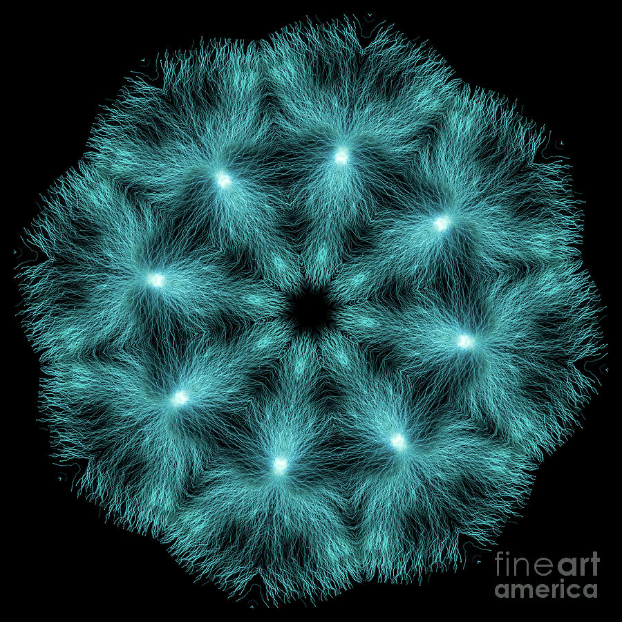 Kaleidoscope Image Created from Real Electrical Arcs #21 Digital Art by Amy Cicconi