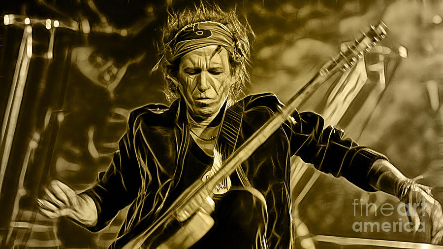 Keith Richards Collection #21 Mixed Media by Marvin Blaine