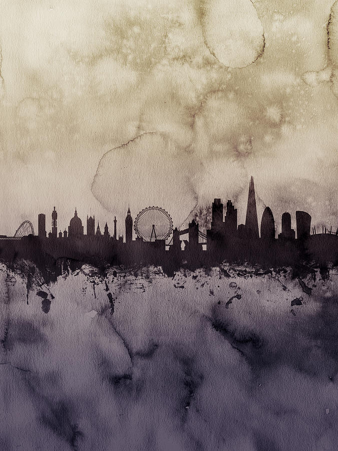 London England Skyline #21 Digital Art by Michael Tompsett