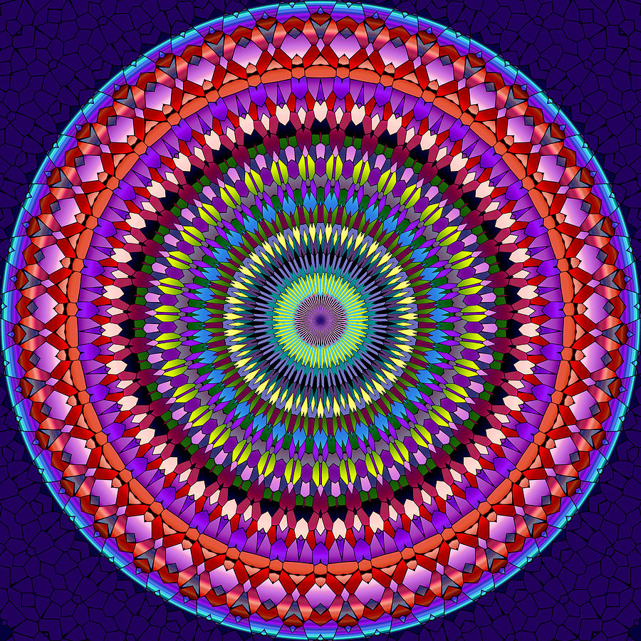 Mandala ornament #21 Digital Art by Miroslav Nemecek
