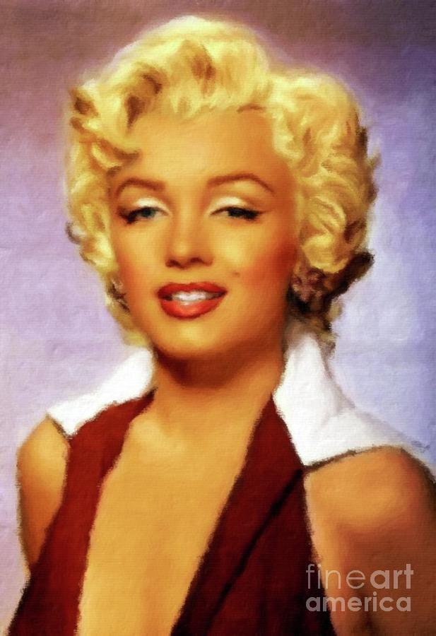 Marilyn Monroe Vintage Hollywood Actress Painting