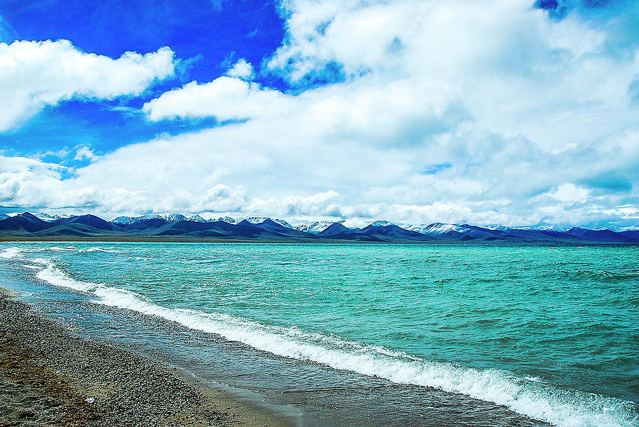 Namtso lake scenery in winter #21 Photograph by Carl Ning