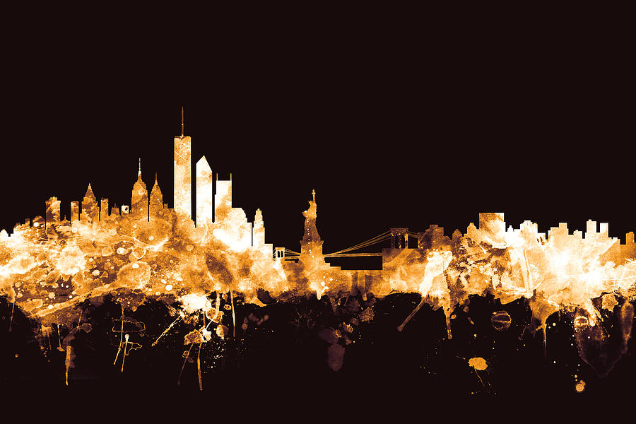 New York Skyline #21 Digital Art by Michael Tompsett
