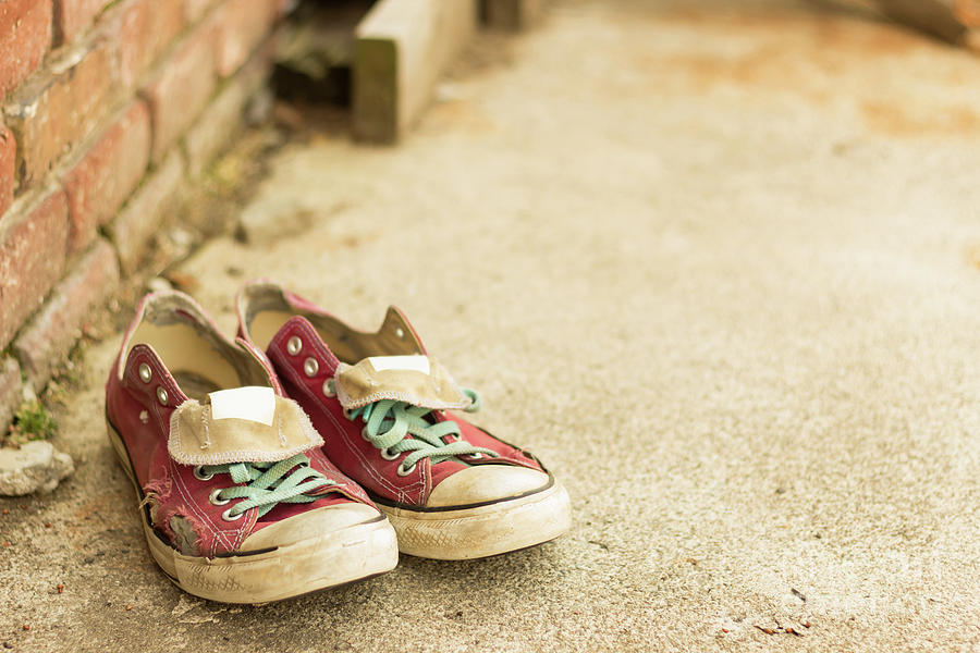 Old Worn Sneakers Photograph by Ezume Images - Pixels