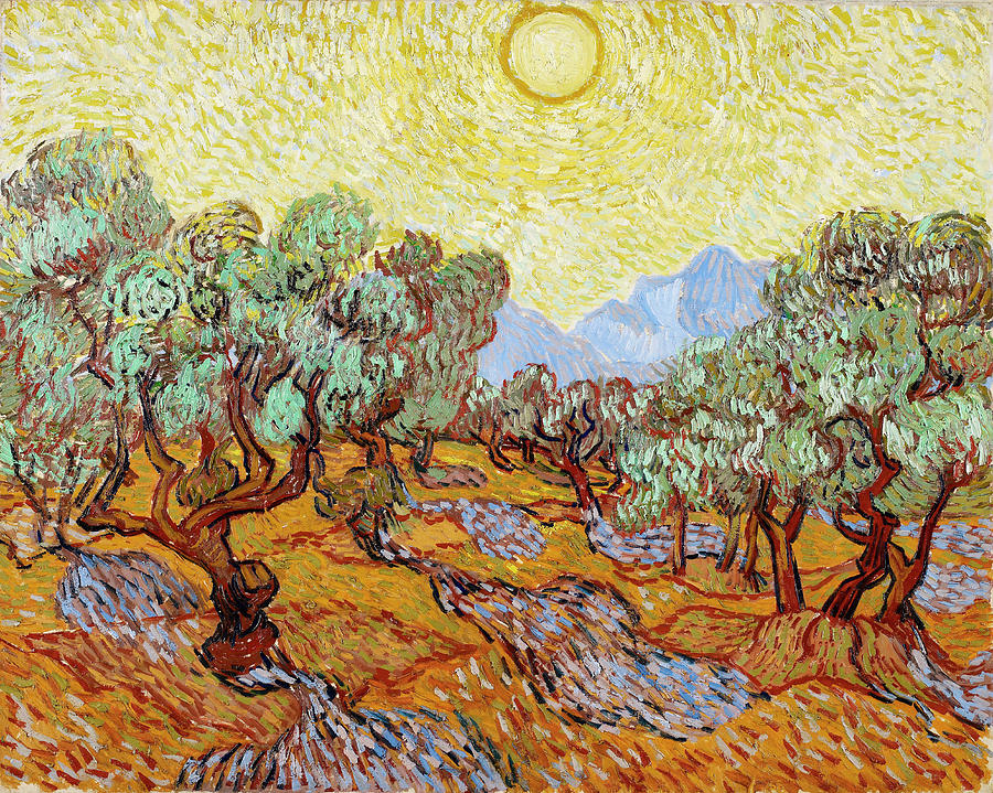 Olive Trees Painting by Vincent van Gogh